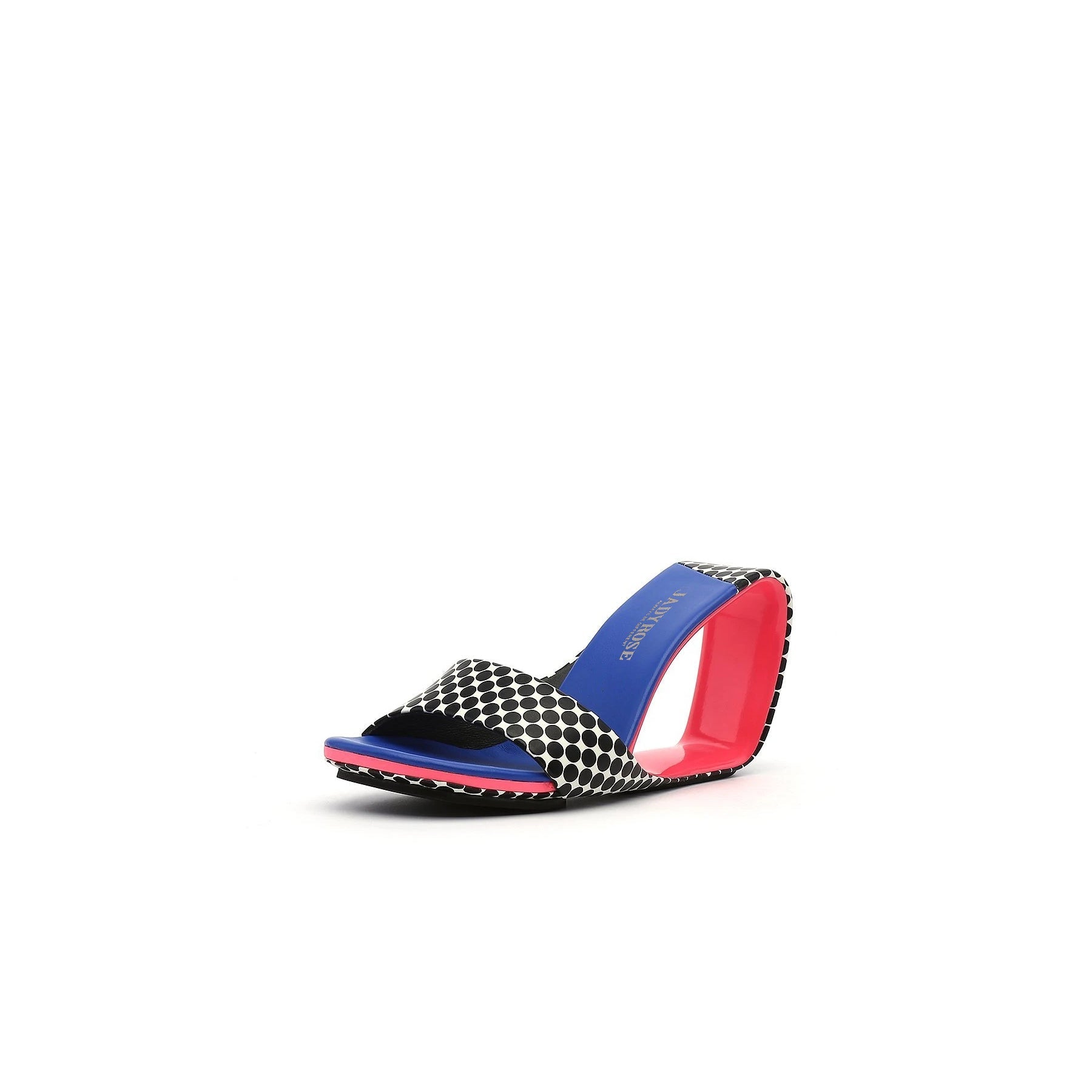 Vibrant Textured Wedge Mules-1